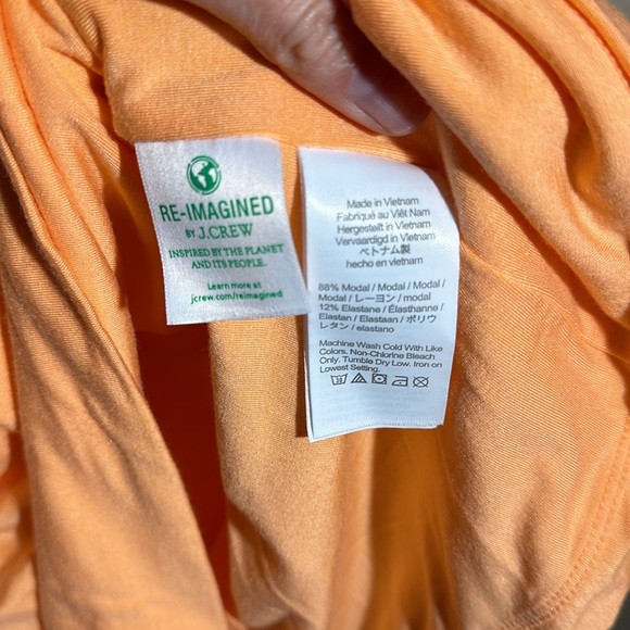 EUC J. Crew one-shoulder, double-knit cloth, melon colored cami top size large - Picture 4 of 4